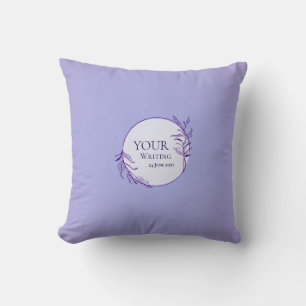 Minimalist Lavender Botanical Foliage Throw Pillow