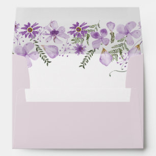 Minimalist Lavender Florals 5x7 Card Envelope