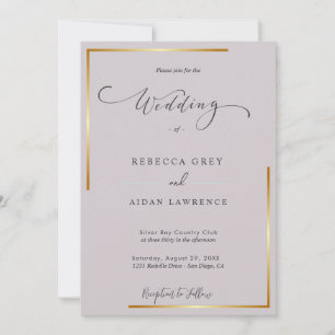 minimalist lavender invite, refined event statione invitation