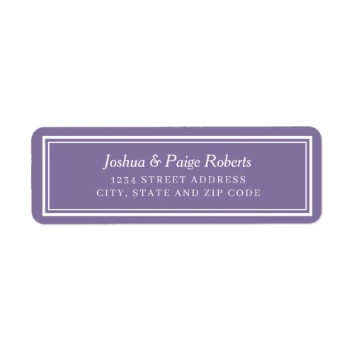 Minimalist Lavender Purple White Elegant Custom Label