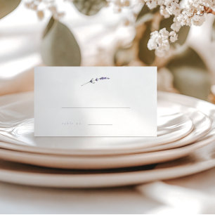 Minimalist Lavender Stem Wedding Escort Cards