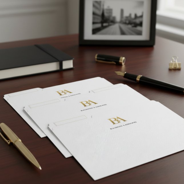 Minimalist Law Firm Monogram File Folders (Creator Uploaded)