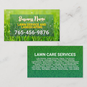 Minimalist Lawn Care & Landscaping Business Card