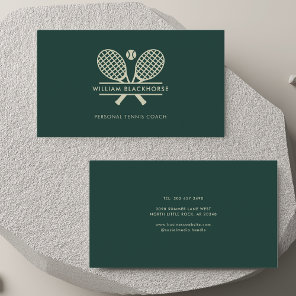 Minimalist Lawn Tennis Professional Sports Coach Business Card