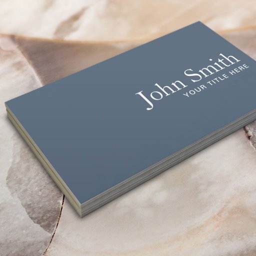 Customizable Minimalist Lawyer Attorney Dusty Blue QR Code Business Card