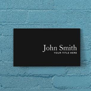 Minimalist Lawyer Attorney Plain Black QR Code Business Card