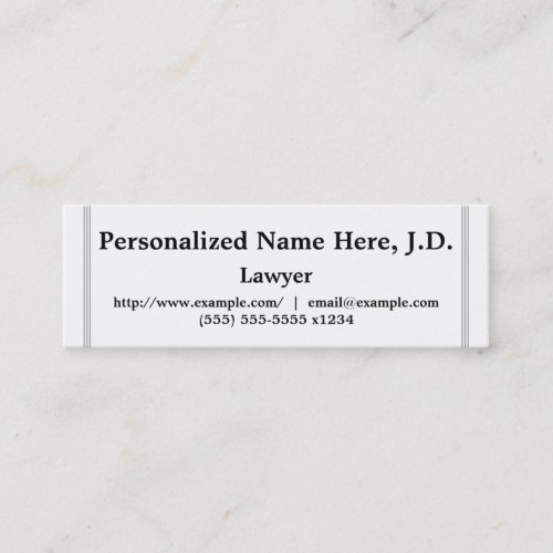 Minimalist Lawyer Business Card