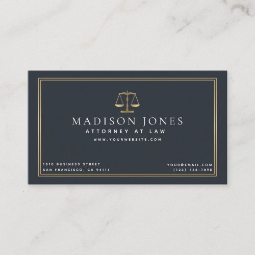 Minimalist Lawyer Professional Business Card