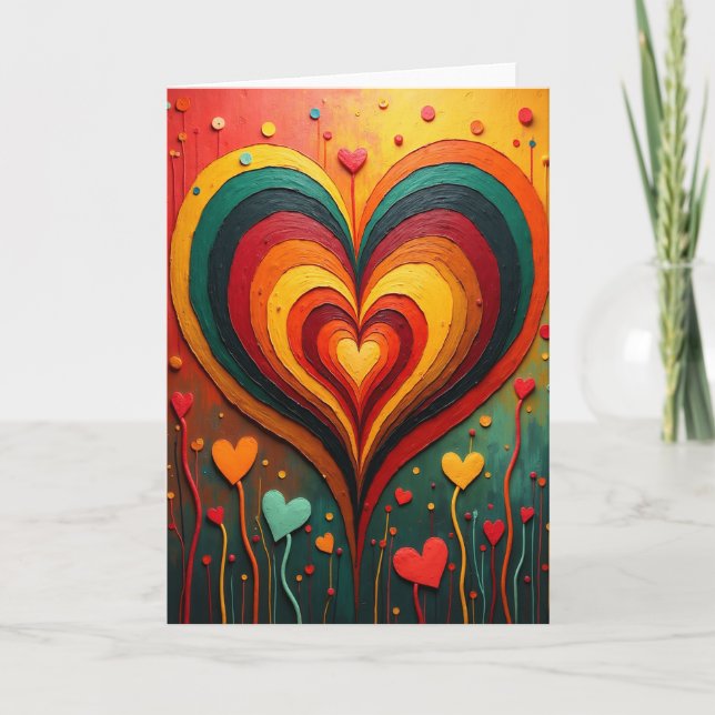 Minimalist Layered Heart Card (Front)