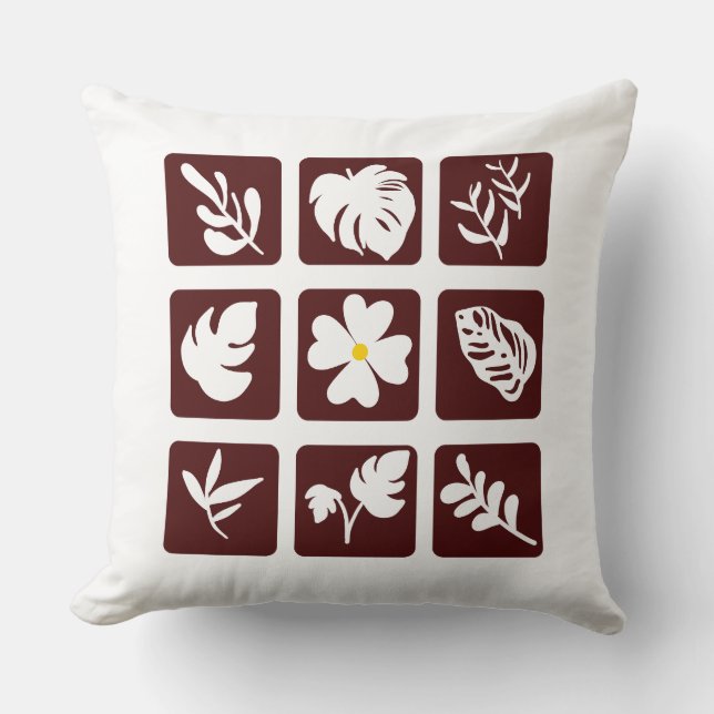 Minimalist Leaf Cushion (Front)