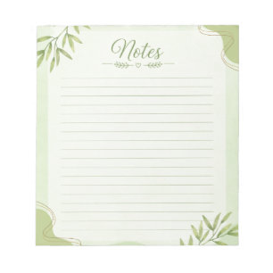 Minimalist Leaf Writing Pad