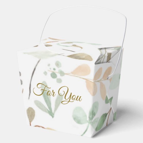 Minimalist Leaves Pattern Favor Box