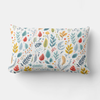 Minimalist Leaves Pattern Lumbar Pillow