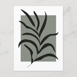 Minimalist Leaves Postcard