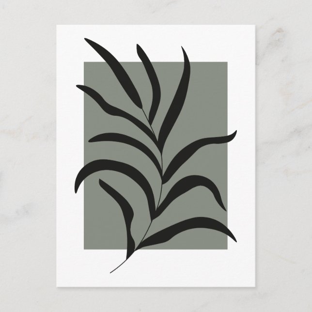 Minimalist Leaves  Postcard (Front)