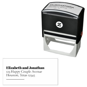 Minimalist Left Aligned Return Address Self-inking Stamp