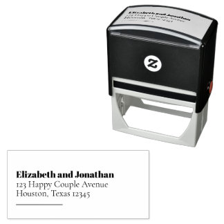 Minimalist Left Aligned Return Address Self-inking Stamp