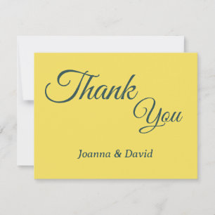 Minimalist Lemon Chiffon Custom Thank You Card