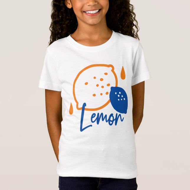 Minimalist Lemon Line Art – Modern Citrus Fruit T-Shirt (Front)