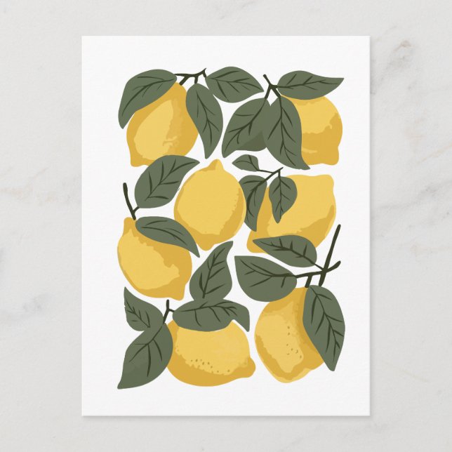 Minimalist lemon  postcard (Front)