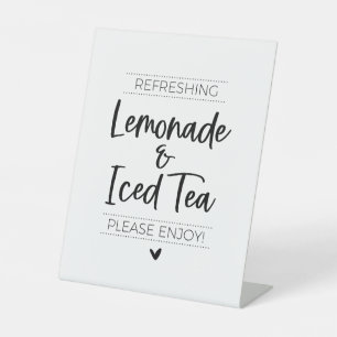 Minimalist Lemonade and Iced Tea Cold Drink Sign