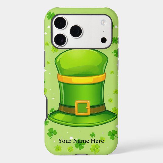Minimalist Leprechaun Icon iPhone Case (Back)
