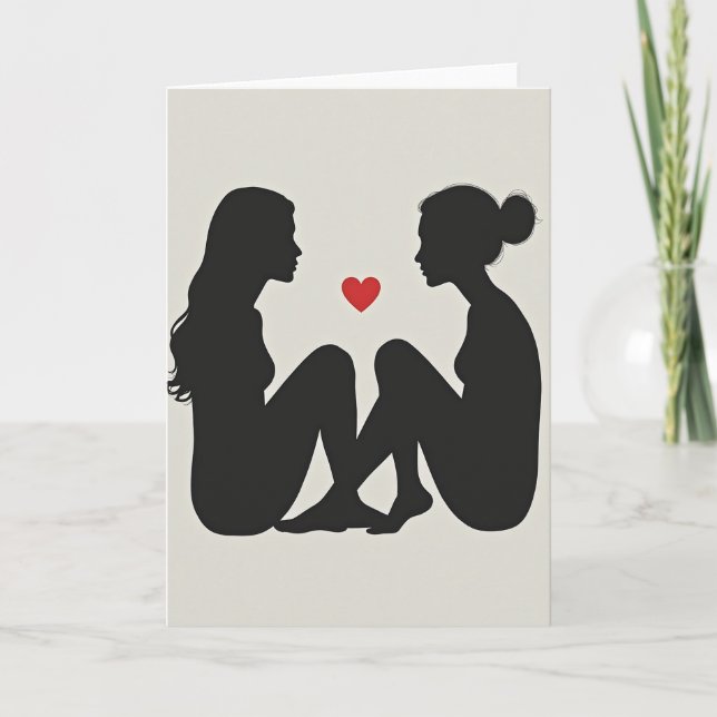 Minimalist Lesbian Love Card (Front)