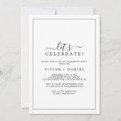 Minimalist Let's Celebrate Invitation (Front)