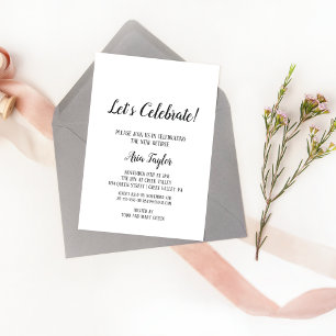 Minimalist Let's Celebrate Retirement Party Invitation