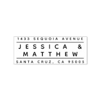 Minimalist Lettering Couples Names Return Address