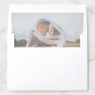 Minimalist Lettering Warm Neutral Photo Envelope Liner
