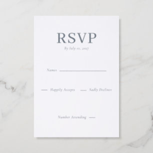 Minimalist Letterpress Wedding RSVP Cards