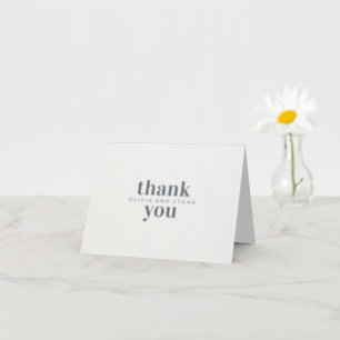 Minimalist Letterpress Wedding Thank You Card
