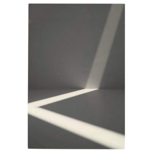 Minimalist Light and Shadow Abstract Photography Metal Print