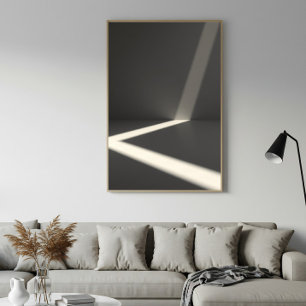 Minimalist Light and Shadow Abstract Photography Poster