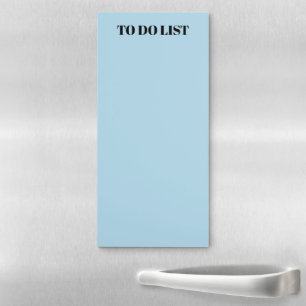 Minimalist light blue custom name text magnetic notepad