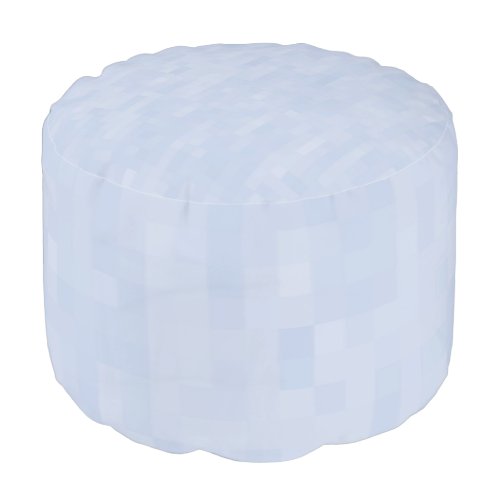Minimalist light blue modern pattern pouf