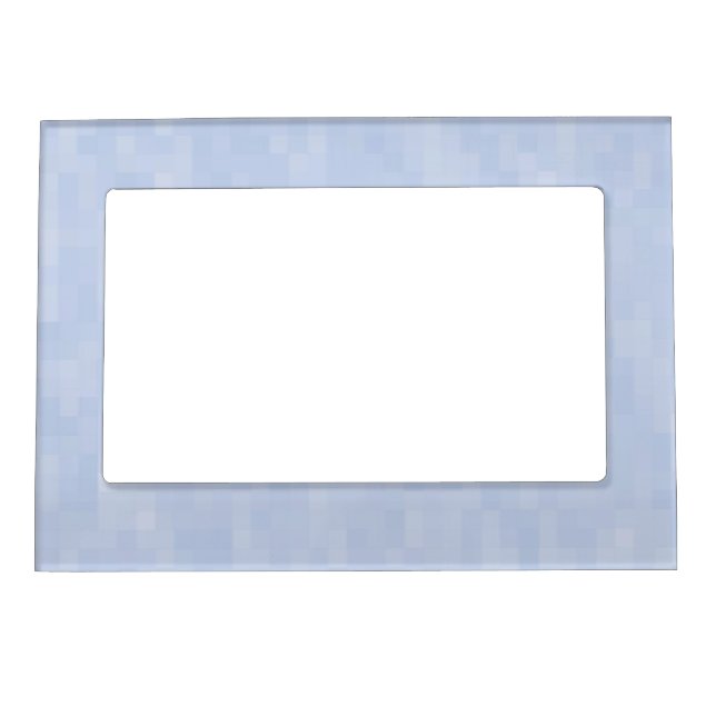 Minimalist light blue pattern decorative magnetic frame (Front)