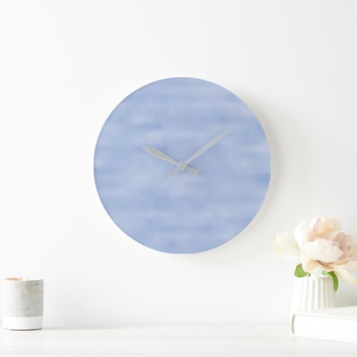 Minimalist light blue sky abstract pattern cute large clock