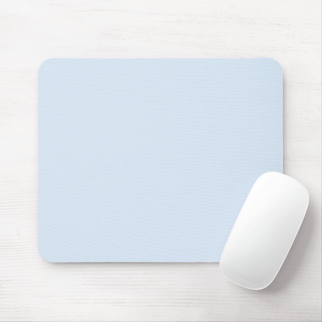 Minimalist light blue solid plain elegant mouse pad (With Mouse)