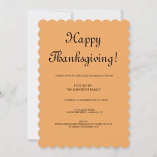 Minimalist Light Brown Thanksgiving Dinner