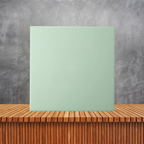 Minimalist Light Celadon Green Plain Solid Color  Ceramic Tile