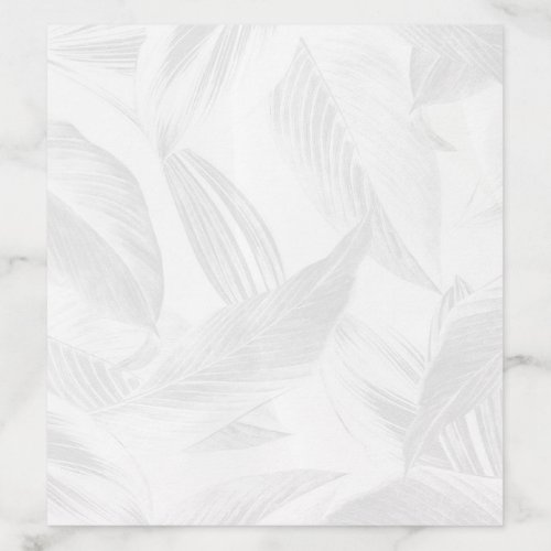 Minimalist Light Gray Leaves Pattern Wedding Envelope Liner