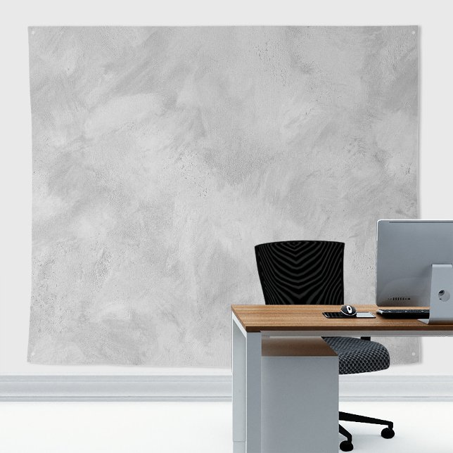 Minimalist Light Gray Roman Clay Wall Texture Tapestry (Roman Clay Limewash tapestry decor with stone  texture for zoom meetings backdrop or home decor)