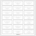 Minimalist Light Gray Wedding Guest Address Labels<br><div class="desc">These minimalist light gray wedding guest address labels are perfect for a simple wedding. The modern romantic design features classic silver gray and white typography paired with a rustic yet elegant calligraphy with vintage hand lettered style. Customizable in any color. Customize each label with the name and address of your...</div>