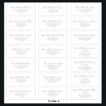 Minimalist Light Gray Wedding Guest Address Labels<br><div class="desc">These minimalist light gray wedding guest address labels are perfect for a simple wedding. The modern romantic design features classic silver gray and white typography paired with a rustic yet elegant calligraphy with vintage hand lettered style. Customizable in any color. Customize each label with the name and address of your...</div>