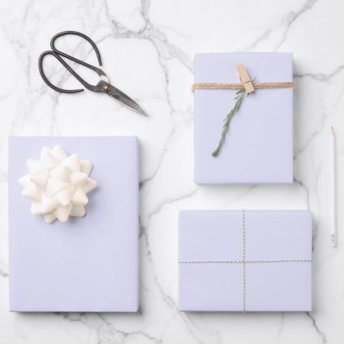Minimalist light lavender mist solid plain elegant wrapping paper sheets