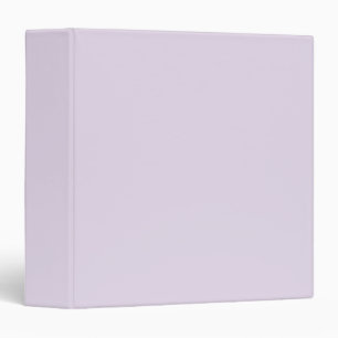 Minimalist light lilac lavender solid plain simple 3 ring binder