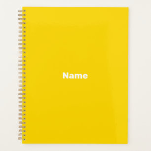 Minimalist light orange custom text year monogram planner