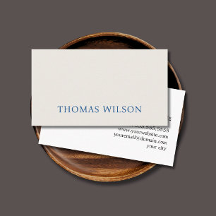 Minimalist Light Pastel Blue Consultant  Business Card